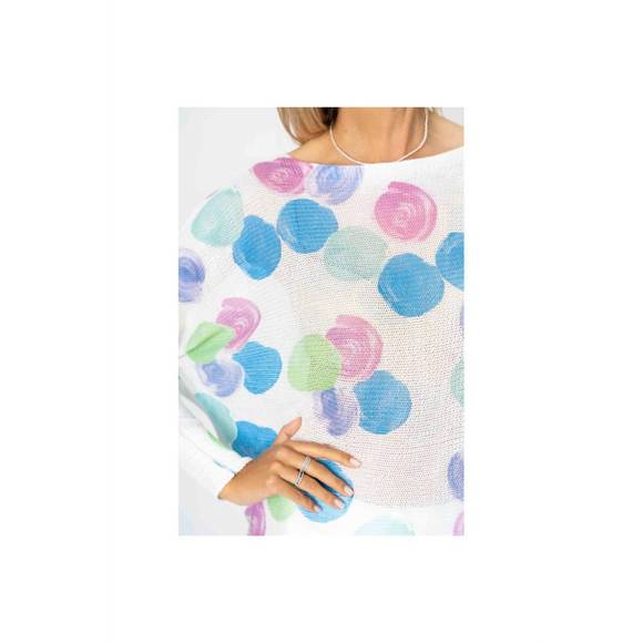 NEW LOOK MODE USA batwing sweater in aqua - Picture 3 of 3